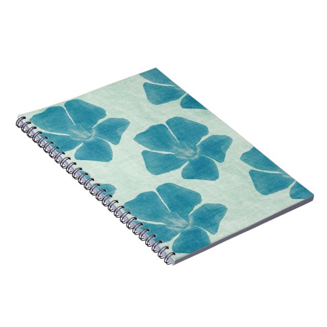 Caderno Espiral Notebook Turquesa Flowers (Lado Direito)