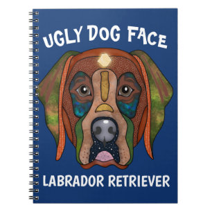 Caderno Espiral Notebook único Labrador Retriever feio