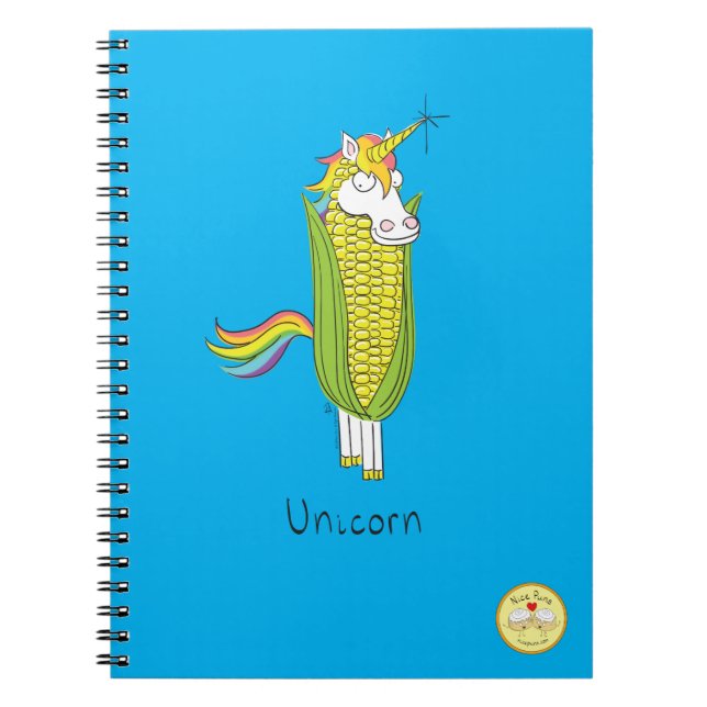 Caderno Espiral Notebook Unicorn Funny Corn (Frente)