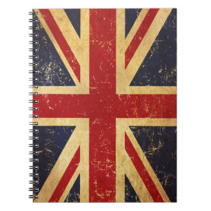 Caderno Espiral Notebook Union Jack Flag Vintage