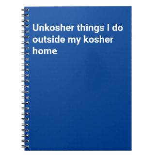 Caderno Espiral Notebook Unkosher