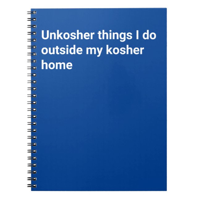 Caderno Espiral Notebook Unkosher (Frente)