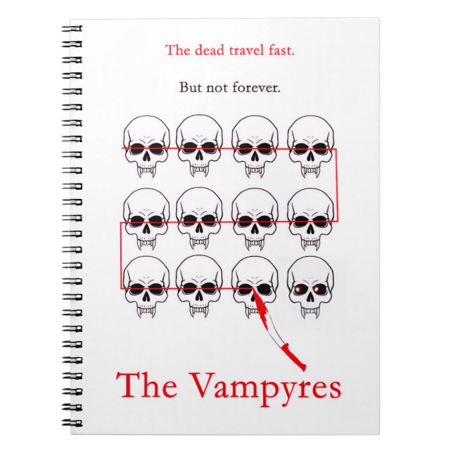 Caderno Espiral Notebook Vampyres - Crossed Skulls (Frente)