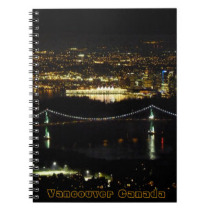 Caderno Espiral Notebook Vancouver Cityscape Souvenir