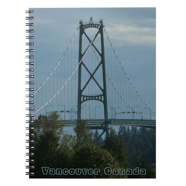 Caderno Espiral Notebook Vancouver Cityscape Souvenir (Frente)