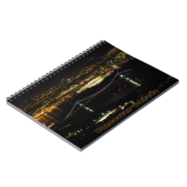 Caderno Espiral Notebook Vancouver Cityscape Souvenir (Left Side)