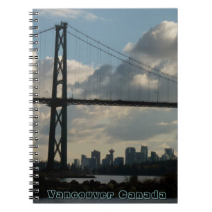 Caderno Espiral Notebook Vancouver Cityscape Souvenir