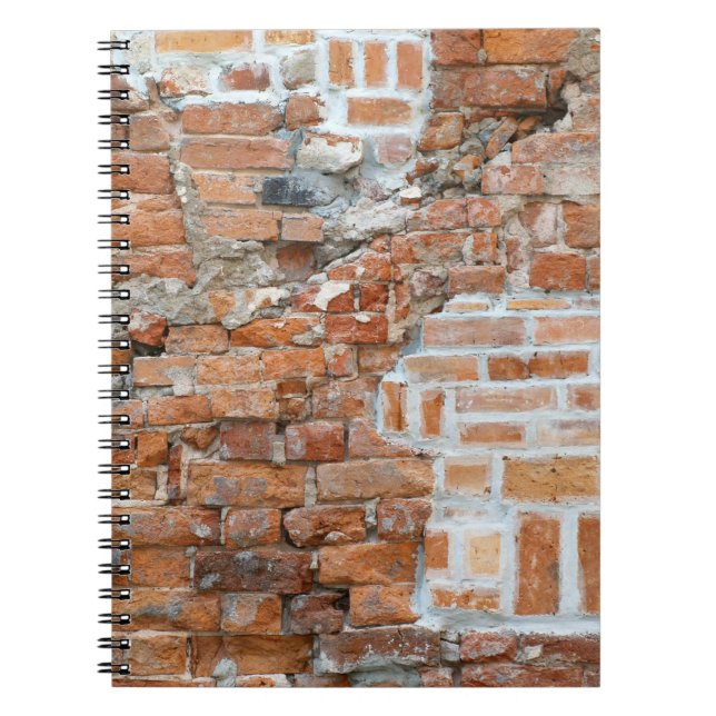 Caderno Espiral Notebook velho Brick Wall (Frente)