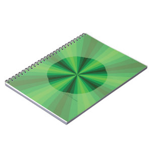 Caderno Espiral Notebook verde de ilusão óptica