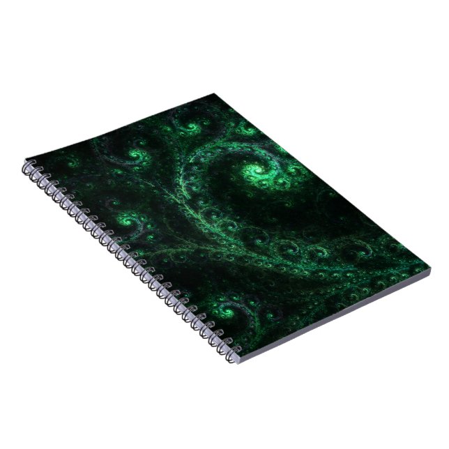 Caderno Espiral Notebook Verde e espiral preto antigo (Lado Direito)