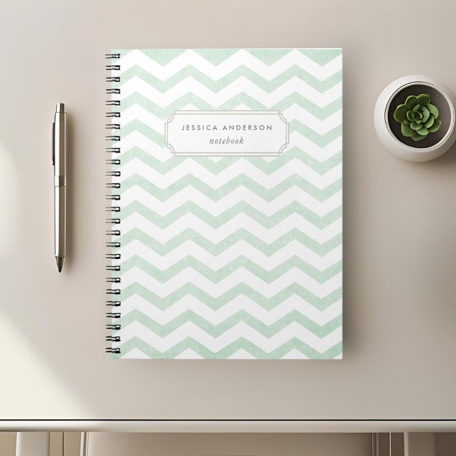 Caderno Espiral Notebook Verde Moderno (Criador carregado)