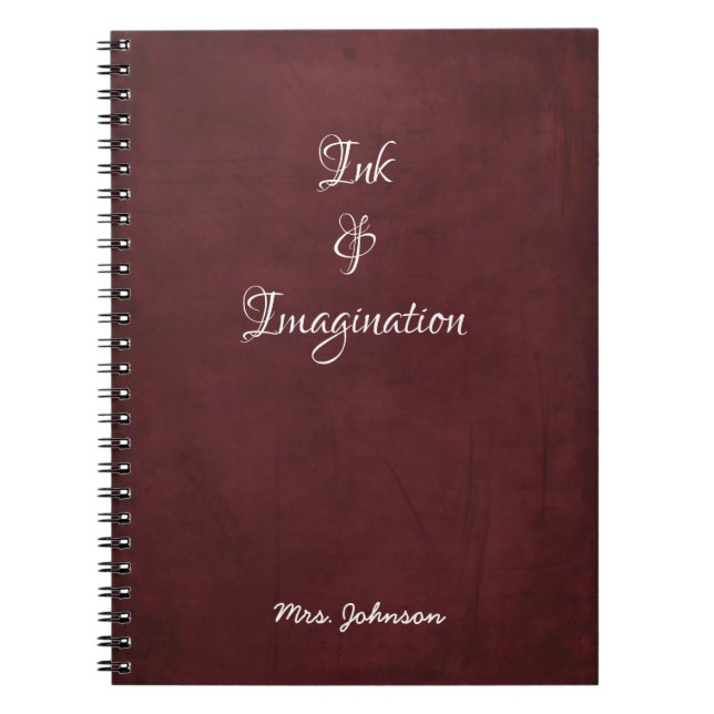 Caderno Espiral Notebook Vermelho Ink & Imagination (Frente)