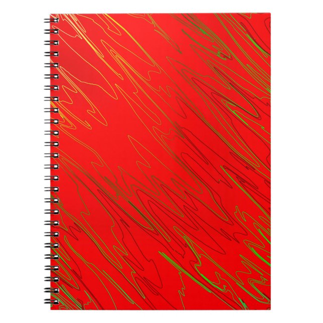Caderno Espiral Notebook vermelho marmoreado (Frente)