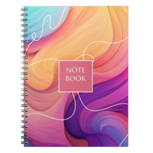 Caderno Espiral Notebook Vibrant Waves