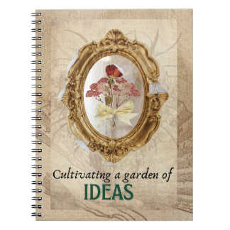 Caderno Espiral Notebook Vintage Cultivando Jardim das Ideias 1