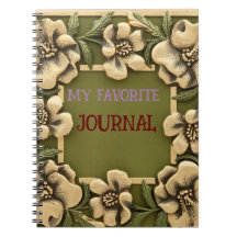 Notebook Vintage Floral Spiral