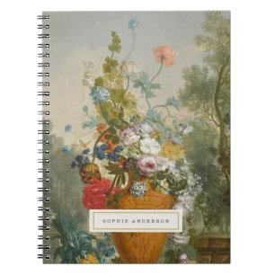 Caderno Espiral Notebook Vintage Floral Still Life Personalizado