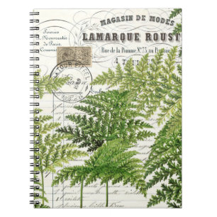 Caderno Espiral Notebook Vintage French Ferns Spiral Diário