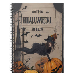 Caderno Espiral notebook vintage halloween