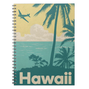 Caderno Espiral Notebook Vintage Honolulu Aviation