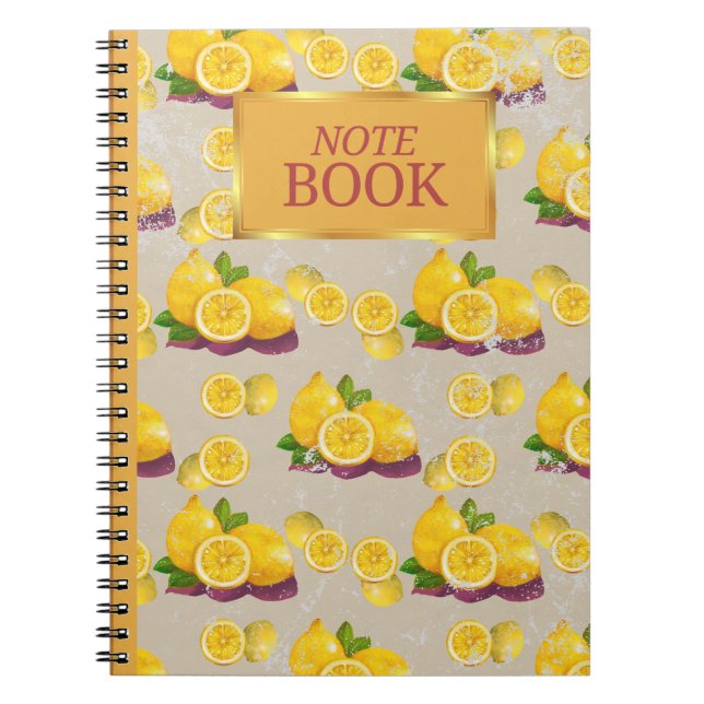 Caderno Espiral Notebook Vintage Lemon (Frente)