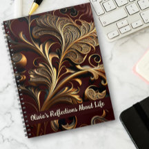 Notebook Vintage metálico deixa castanho escuro