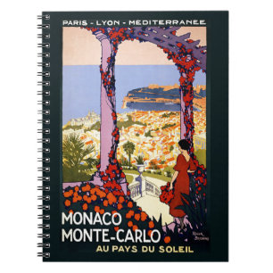 Caderno Espiral Notebook Vintage Mônaco Monte Carlo