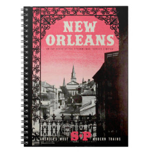 Caderno Espiral Notebook Vintage New Orleans