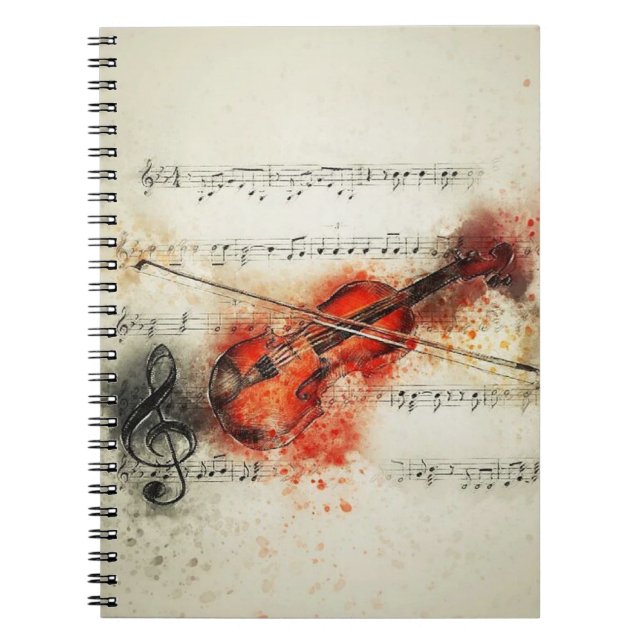 Caderno Espiral Notebook Violin Spiral (Frente)