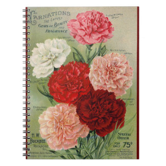 Caderno Espiral Notebook VTG Botânico Carnação Espiral