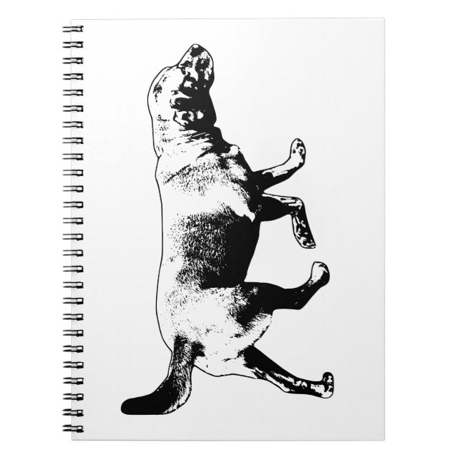 Caderno Espiral Notebook Walking Labrador Ink Art (Frente)