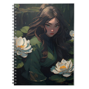 Caderno Espiral Notebook Water Lily Girl