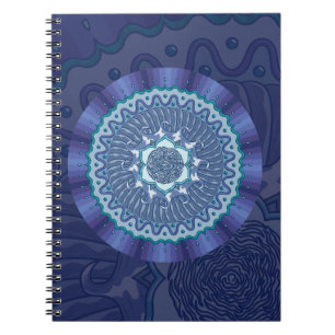 Caderno Espiral Notebook Water Mandala