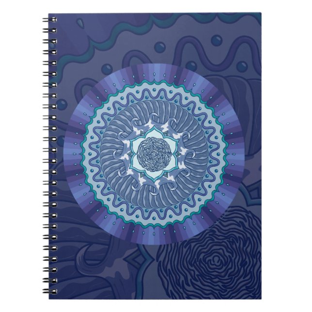 Caderno Espiral Notebook Water Mandala (Frente)
