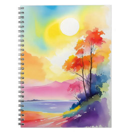 Caderno Espiral notebook Watercolor Mountain
