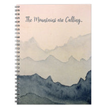 Notebook Watercolor Mountain Spiral
