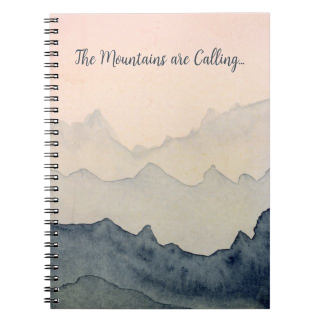 Caderno Espiral Notebook Watercolor Mountain Spiral (Frente)