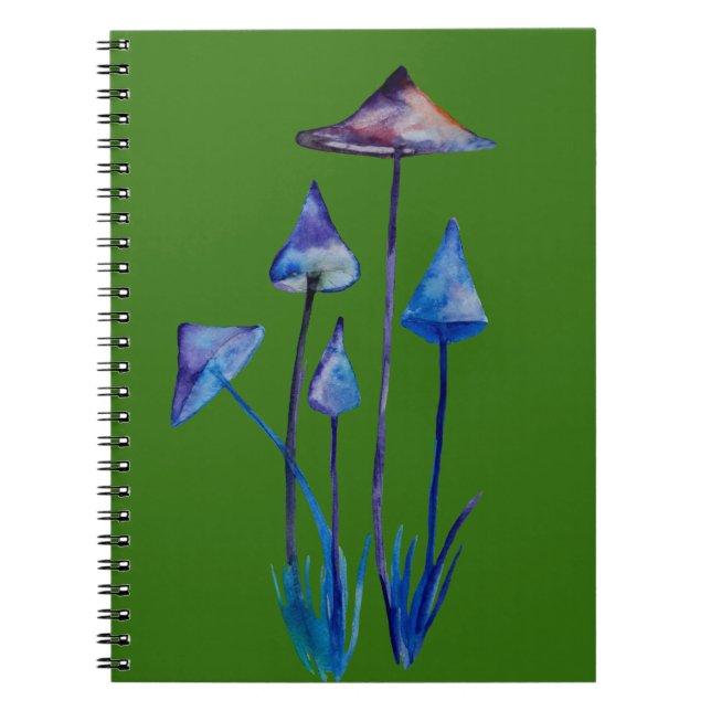 Caderno Espiral Notebook Watercolor Mushroom (Frente)
