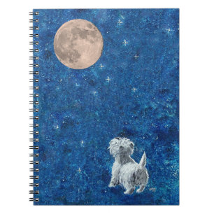 Caderno Espiral Notebook Westie Full Moon