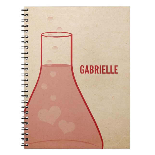 Caderno Espiral Notebook Whimsic Beaker, Vermelho (Frente)