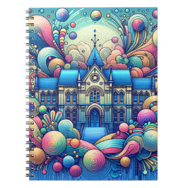 Caderno Espiral Notebook Whimsic Fantasy Building Art