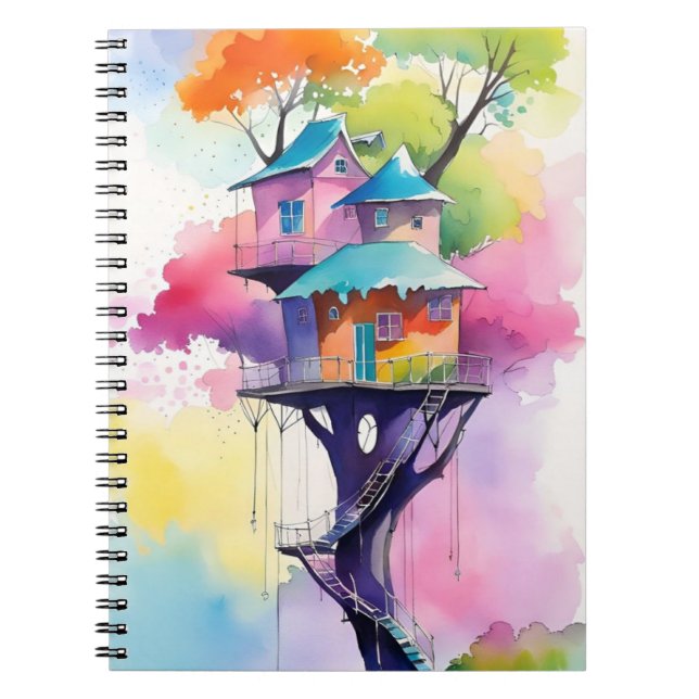 Caderno Espiral notebook Whimsic Treehouse (Frente)
