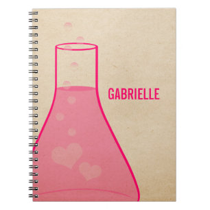 Caderno Espiral Notebook Whimsical Beaker, Rosa
