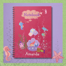Notebook Whimsical embaixo do mar