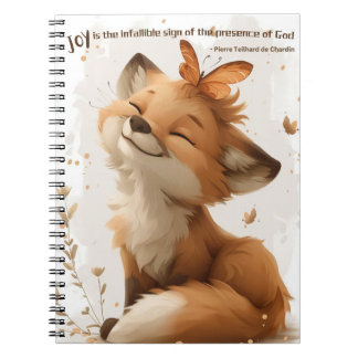 Caderno Espiral Notebook Whimsical Fox Joyful - Vibes Positivas