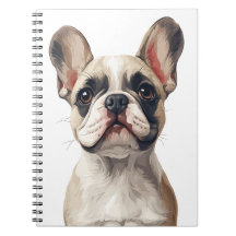 Notebook White French Buldogue