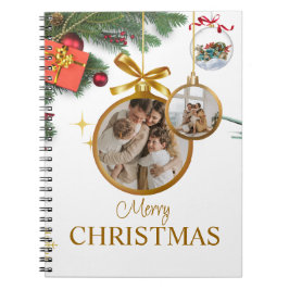 Caderno Espiral Notebook White Modern Feliz Natal