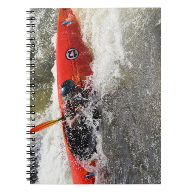 Caderno Espiral Notebook Whitewater Kayak Adventure (Frente)