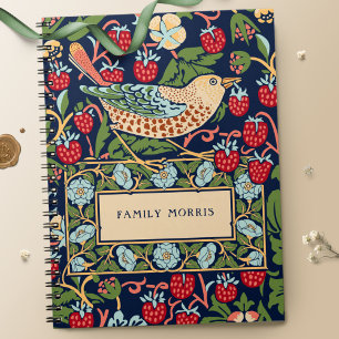 Caderno Espiral Notebook William Morris Strawberry Thef