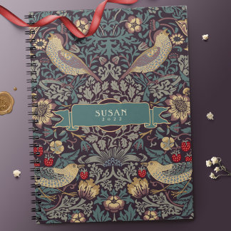 Caderno Espiral Notebook William Morris Strawberry Thef